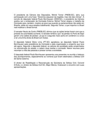 Relatório Comissão SC