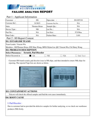 Microsoft word s13623-ds-scratch pad discolor-failure analysis report PDF