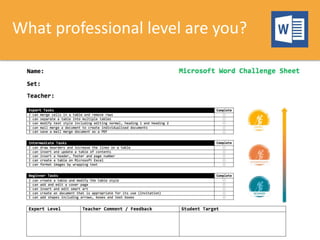 What professional level are you?
 