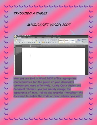 Microsoft  word 2007 karina corzo