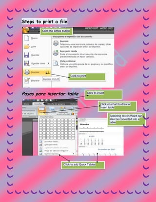 Microsoft  word 2007 karina corzo