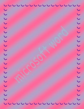 Microsoft  word 2007 karina corzo