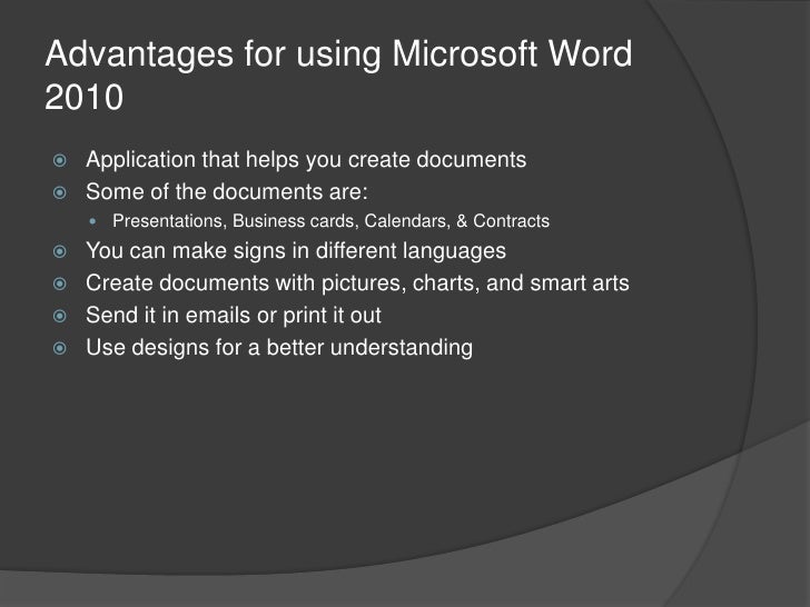 microsoft word presentations
