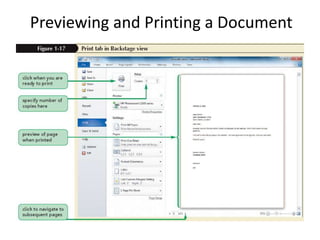 Previewing and Printing a Document
 