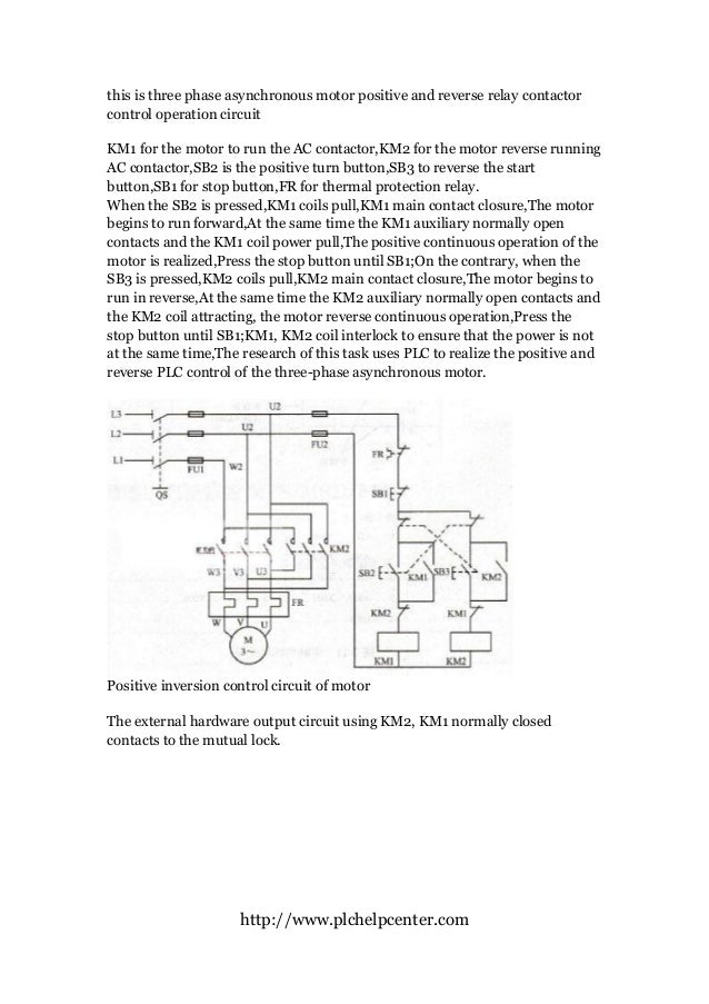 Plc Control Three Phase Asynchronous Motor Positive Inversion