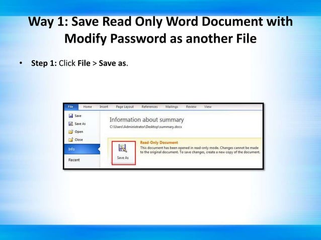 Microsoft Word Document Locked for Editing How to Unlock | PPTX