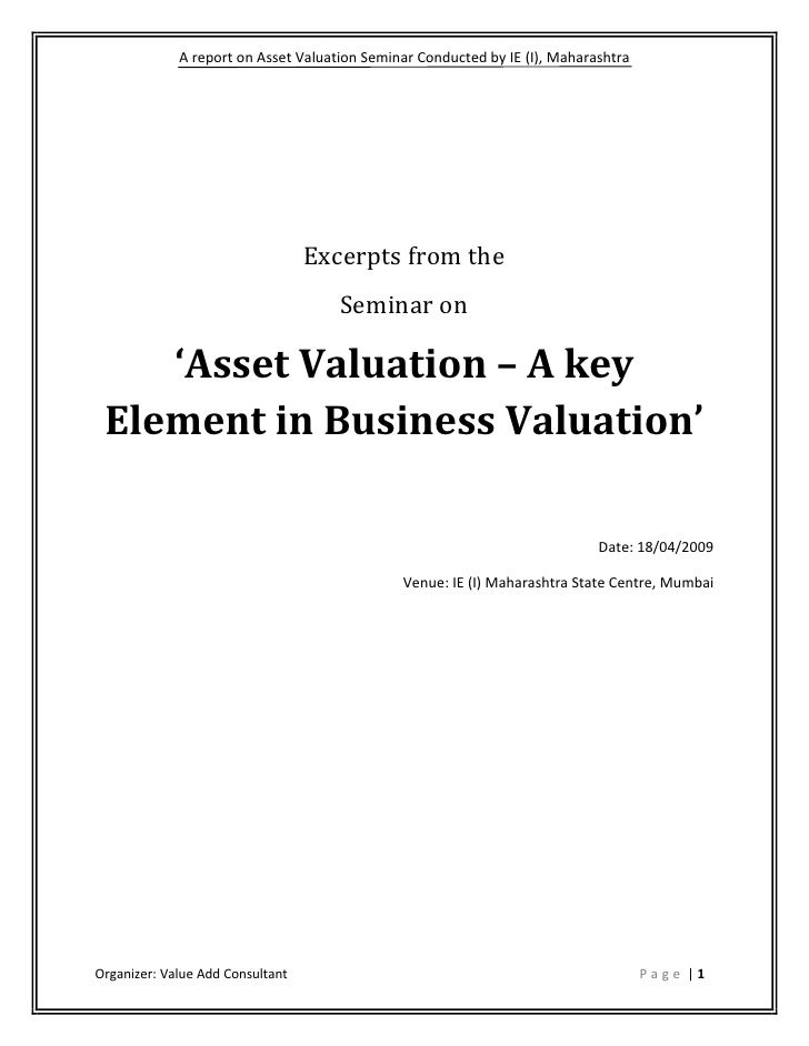 consulting report cover page