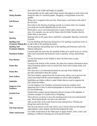 Microsoft Word Glossary and Keyboard Shortcuts | PDF