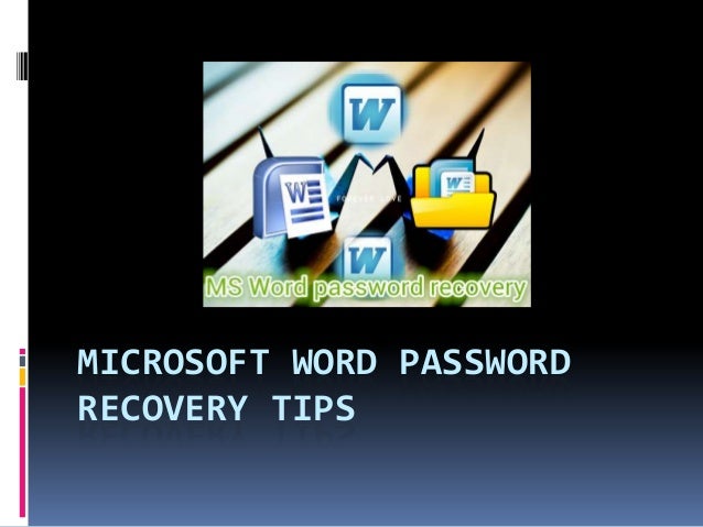 word password recovery