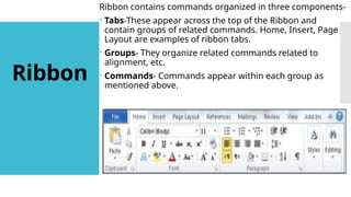 first quarter lesson in microsoft word in icf 8 | PPTX