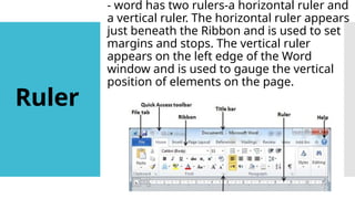 How Ruler Works In Words first quarter lesson in microsoft word in icf 8 | PPTX