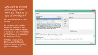 What Is Reference Manager File Type Microsoft Word Reference Manager for Researchers - Advanced | PPTX