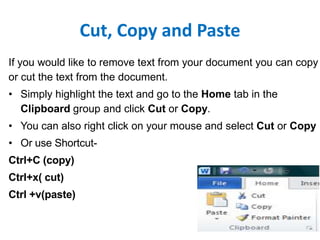 Advanced Microsoft word seminar | PPTX