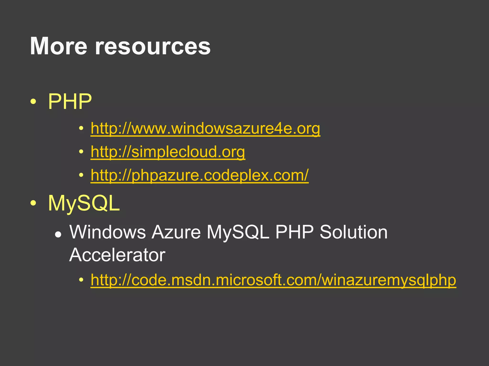 Windows Azure VMsSmallMediumLarge X Large$0.12 $0.24 $0.48 $0.96 Per service hourPer service hourPer service hourPer service hour1 x 1.6Ghz  2 x 1.6Ghz 4 x 1.6Ghz 8 x 1.6Ghz(moderate IO) (high IO)(high IO) (high IO)1.75 GB memory 3.5 GB memory 7.0 GB memory14 GB memory