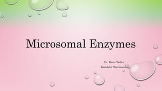 Microsomal Enzymes
Dr. Renu Yadav
Resident Pharmacology
 