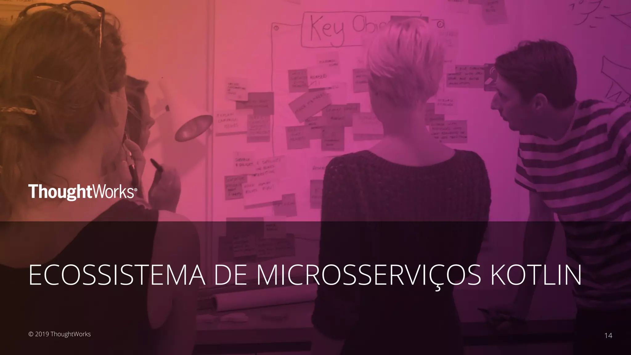 14
ECOSSISTEMA DE MICROSSERVIÇOS KOTLIN
© 2019 ThoughtWorks
 