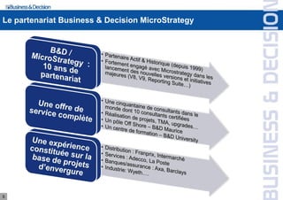 Le partenariat Business & Decision MicroStrategy




5
 