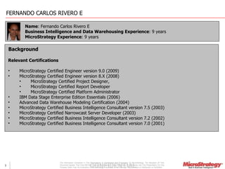 MicroStrategy Consultant Profile | PPT