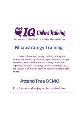 Microstrategy training