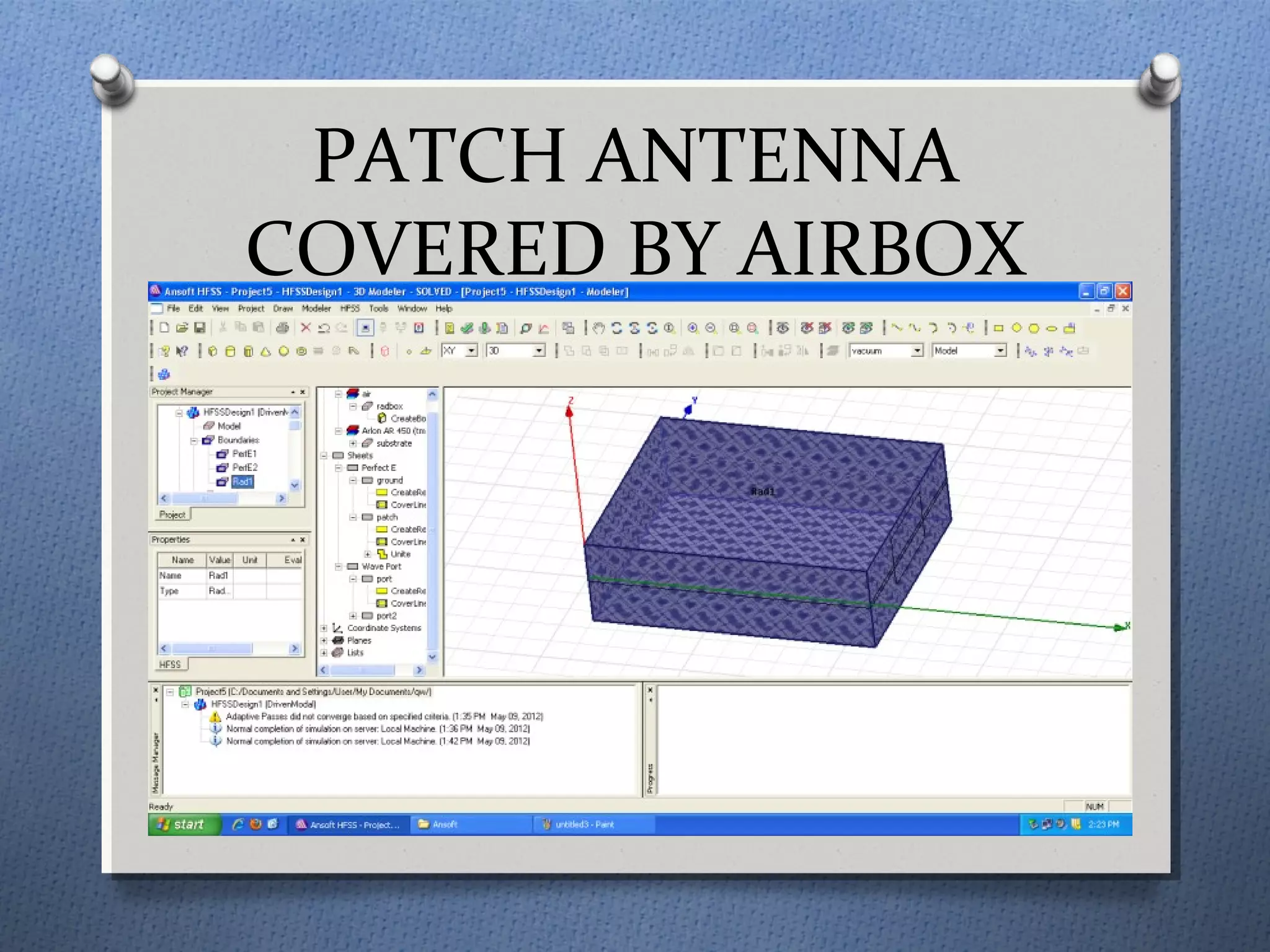 PATCH ANTENNA
COVERED BY AIRBOX
 