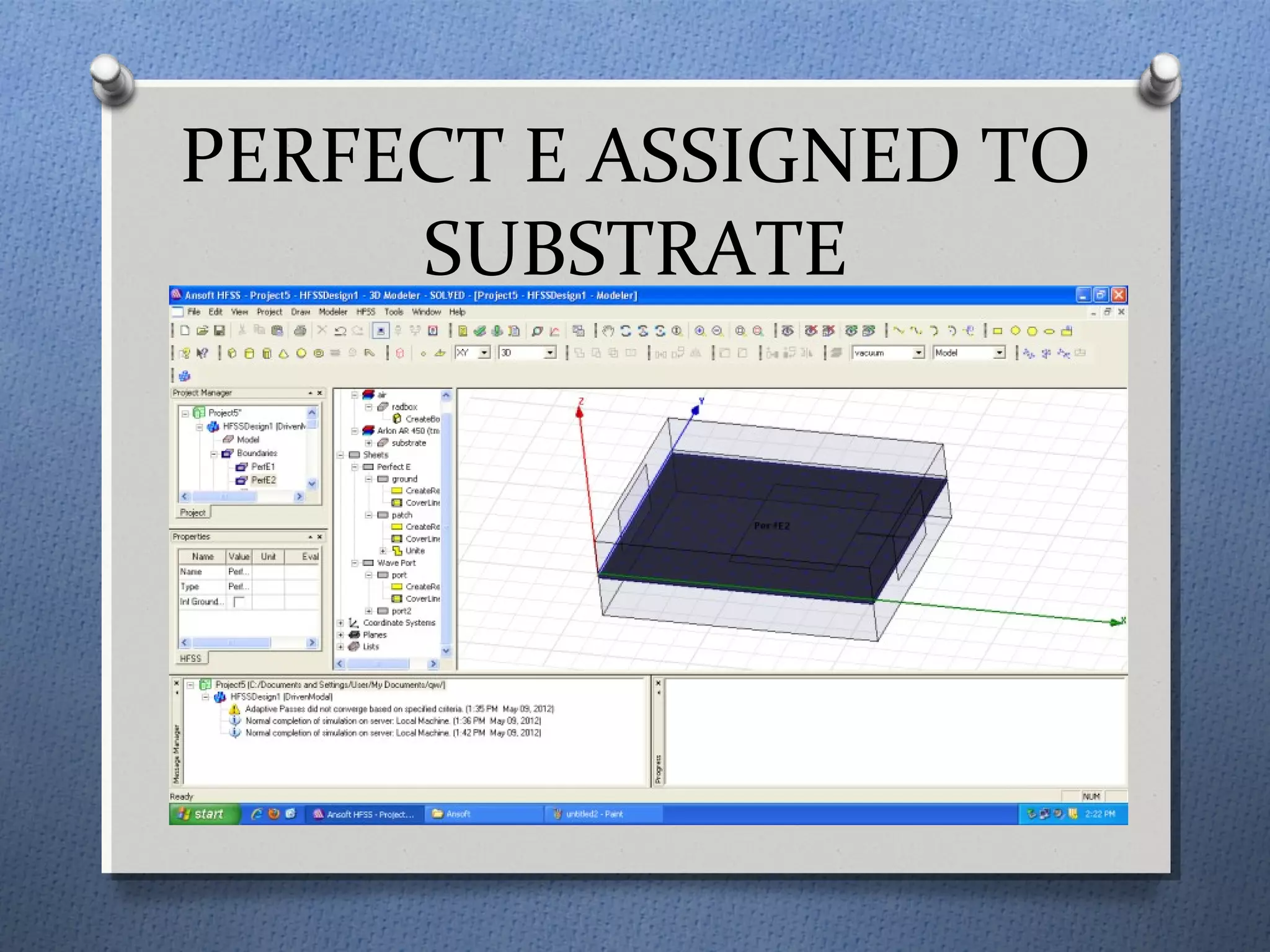 PERFECT E ASSIGNED TO
     SUBSTRATE
 