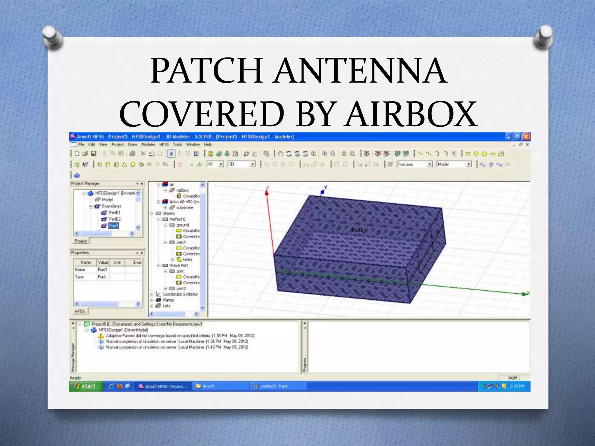 PATCH ANTENNA
COVERED BY AIRBOX
 