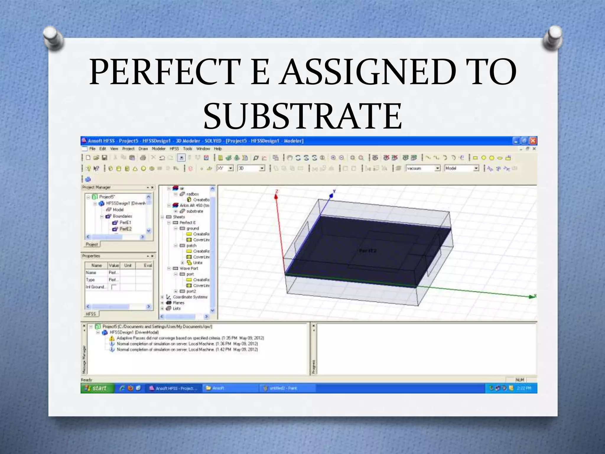 PERFECT E ASSIGNED TO
SUBSTRATE
 