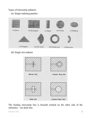 Single Slot Microstrip Radiator Microstrip antennas | PDF