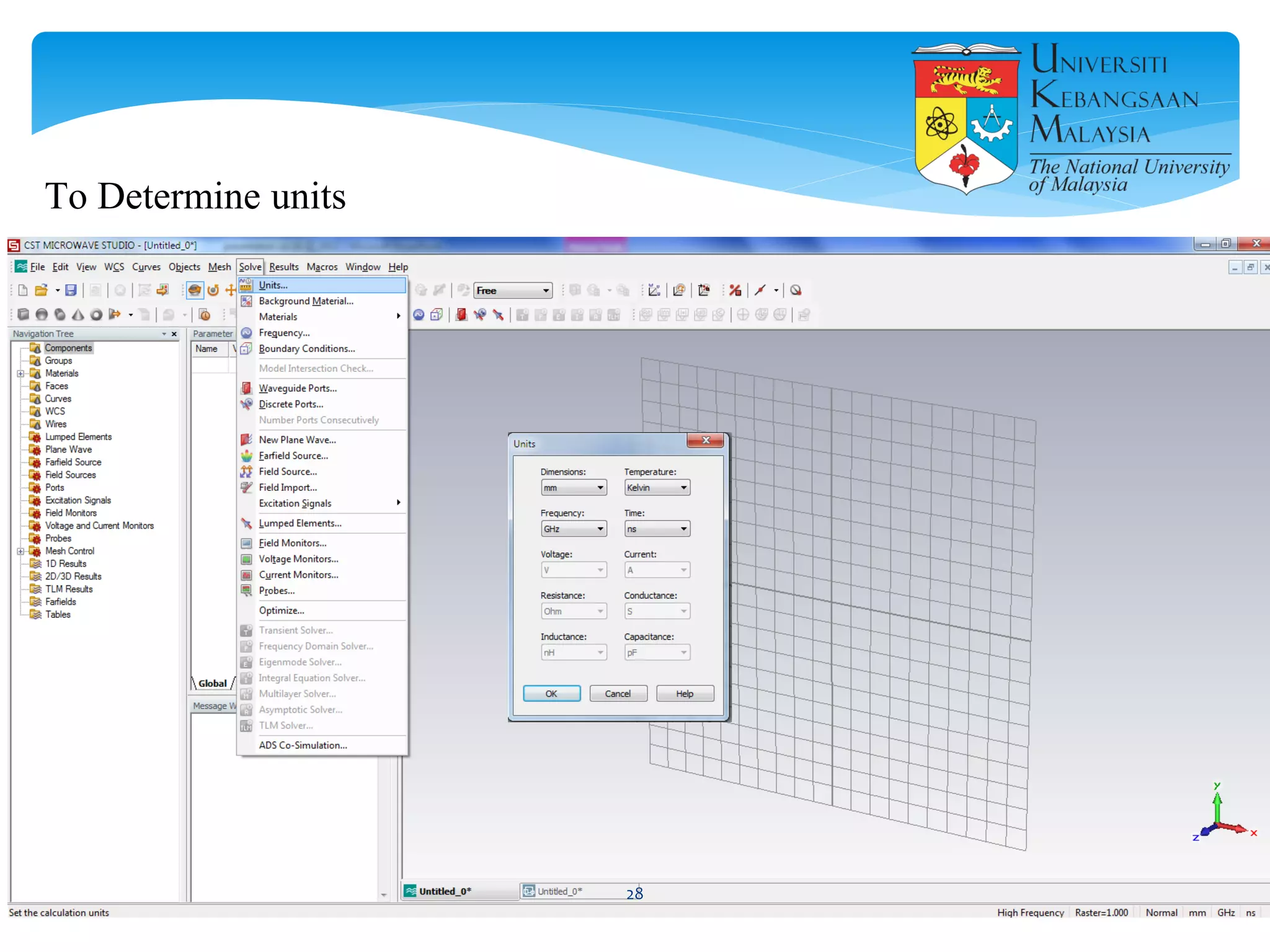 To Determine units
28
 