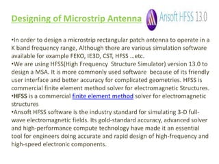 Microstrip rectangular patch antenna | PPTX