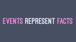 WE NEED TO
CONTAIN MUTABLE STATE &
PUBLISH FACTS
 