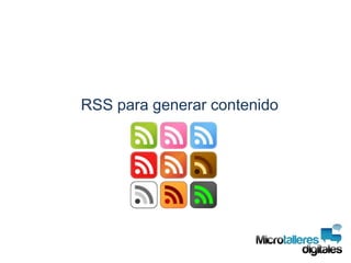 RSS para generar contenido 