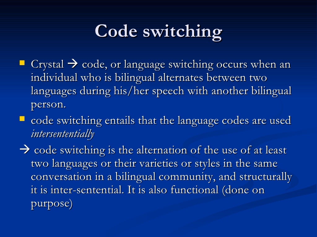 code switching
