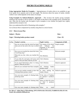 Micro teaching | PDF
