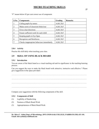 Microteaching Tnteu Coding Sheet.pdf Micro teaching | PDF