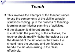 Micro Teaching - Teaching skills, micro teaching cycle, micro teaching steps,  phases in micro teaching, link practices, simulation