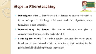 Steps In Microteaching Microteaching.pptx. | PPTX