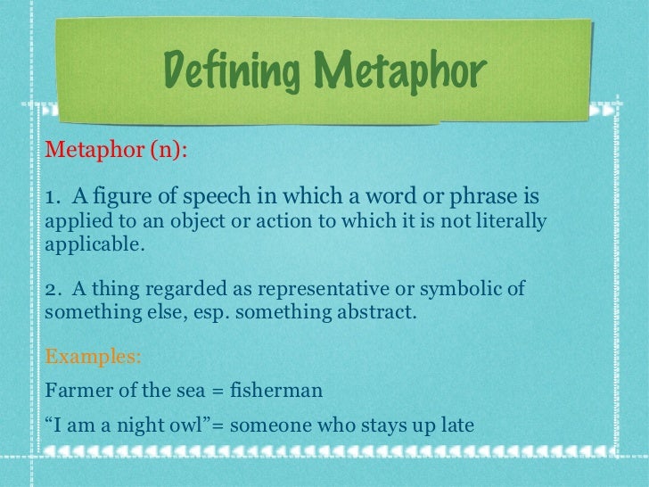 Lesson- Metaphors (ppt)