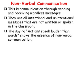 Wordless Message Microteaching communication skill | PPTX