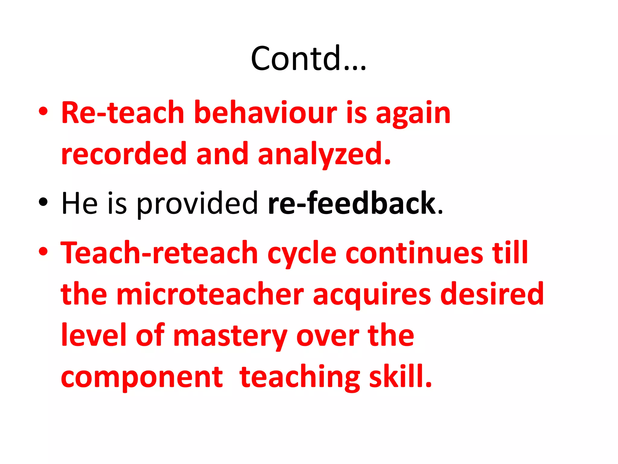 Microteaching concept,process and evaluation ppt. by Dr.sunil kr. singh ...
