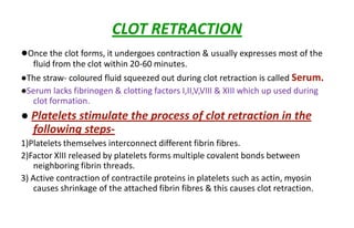 Clot Retraction Process Blood Coagulation , ABO blood group & Rh factor | PDF