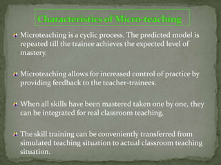 Microteaching Process Micro teaching introduction | PPSX