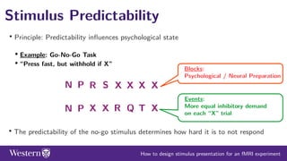 How to design stimulus presentation for a task-fMRI experiment | PDF