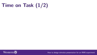 How to design stimulus presentation for a task-fMRI experiment | PDF