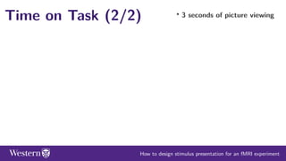 How to design stimulus presentation for a task-fMRI experiment | PDF