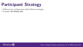 How to design stimulus presentation for a task-fMRI experiment | PDF