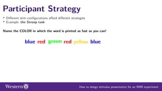 How to design stimulus presentation for a task-fMRI experiment | PDF