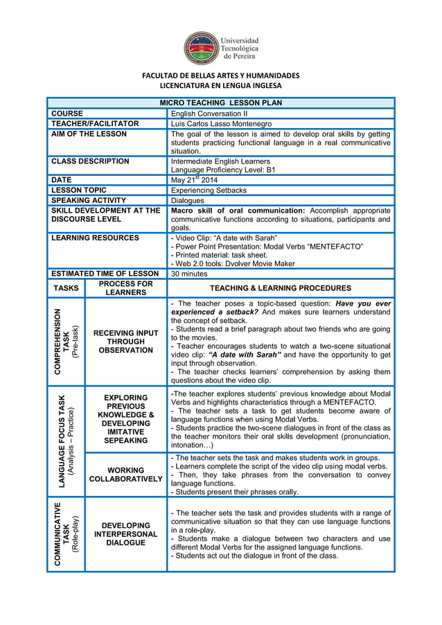Micro teaching lesson plan | PDF