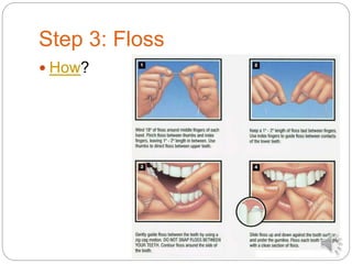 Step 3: Floss
 How?
 