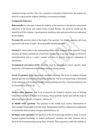 Microteaching skills by Dr.Thanuja.K | PDF